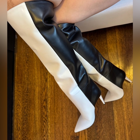 Christian Louboutin Shoes - Christian Louboutin Astrilarge 100 black and white Botta boots in 41 EU